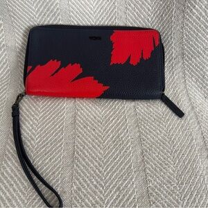Tumi Navy and Red Travel Wallet